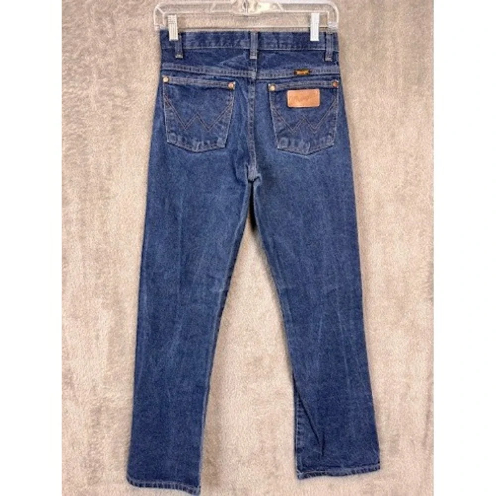 Wrangler Kids Cowboy Cut Dark Wash Denim Rodeo Jeans Size 14 Regular Adjustable